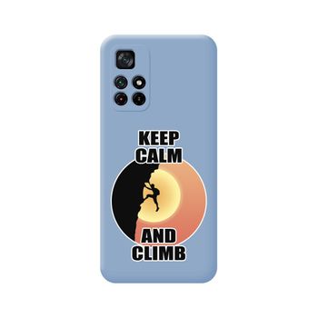 Funda Silicona Líquida Azul Para Xiaomi Redmi Note 11s 5g Diseño Hombre Escalada Dibujos