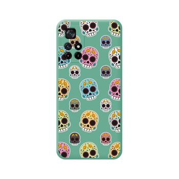 Funda Silicona Líquida Verde Para Xiaomi Redmi Note 11s 5g Diseño Catrina Dibujos