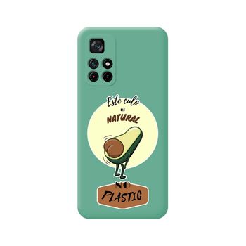 Funda Silicona Líquida Verde Para Xiaomi Redmi Note 11s 5g Diseño Culo Natural Dibujos