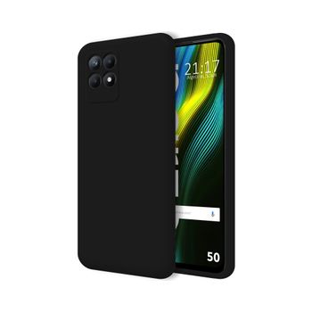 Funda Silicona Líquida Ultra Suave Para Realme Narzo 50 Color Negra