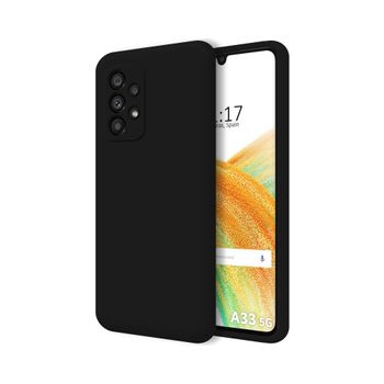 Funda Silicona Líquida Ultra Suave Para Samsung Galaxy A33 5g Color Negra