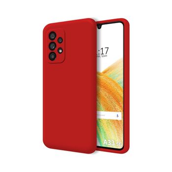 Funda Silicona Líquida Ultra Suave Para Samsung Galaxy A33 5g Color Roja