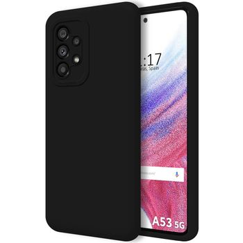 Funda Silicona Líquida Ultra Suave Para Samsung Galaxy A53 5g Color Negra