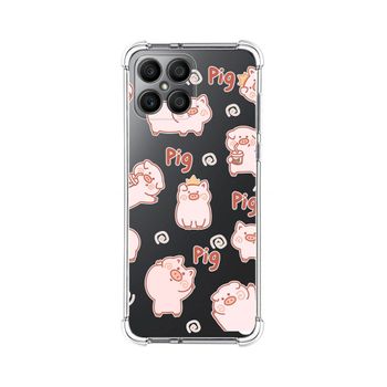 Funda Silicona Antigolpes Para Huawei Honor X8 Diseño Cerdos Dibujos
