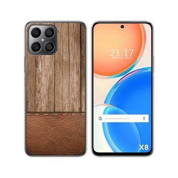 Funda Silicona Para Huawei Honor X8 Diseño Madera 09 Dibujos