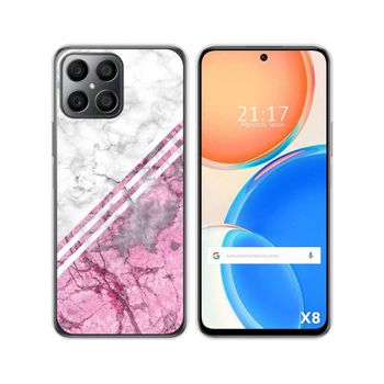 Funda Silicona Para Huawei Honor X8 Diseño Mármol 03 Dibujos