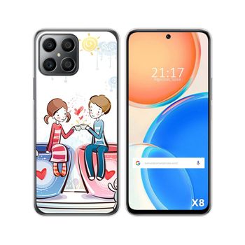 Funda Silicona Para Huawei Honor X8 Diseño Café Dibujos