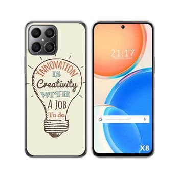 Funda Silicona Para Huawei Honor X8 Diseño Creativity Dibujos