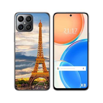 Funda Silicona Para Huawei Honor X8 Diseño Paris Dibujos