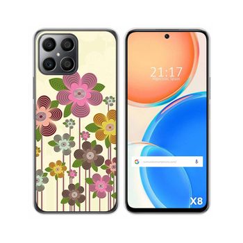 Funda Silicona Para Huawei Honor X8 Diseño Primavera En Flor Dibujos