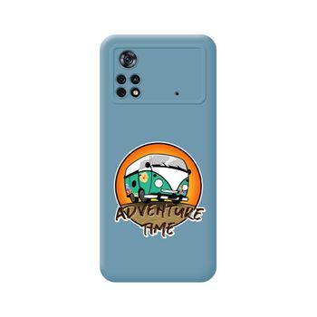 Funda Silicona Líquida Azul Para Xiaomi Poco X4 Pro 5g Diseño Adventure Time Dibujos