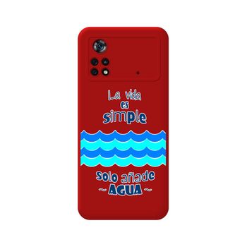 Funda Silicona Líquida Roja Para Xiaomi Poco X4 Pro 5g Diseño Agua Dibujos