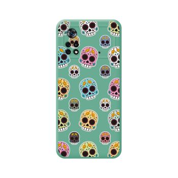 Funda Silicona Líquida Verde Para Xiaomi Poco X4 Pro 5g Diseño Catrina Dibujos