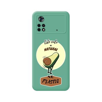 Funda Silicona Líquida Verde Para Xiaomi Poco X4 Pro 5g Diseño Culo Natural Dibujos