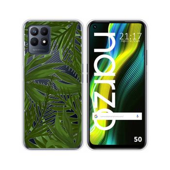 Funda Silicona Transparente Para Realme Narzo 50 Diseño Jungla Dibujos