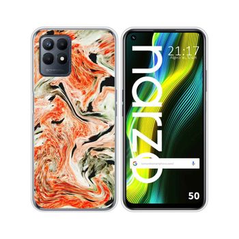 Funda Silicona Para Realme Narzo 50 Diseño Mármol 12 Dibujos