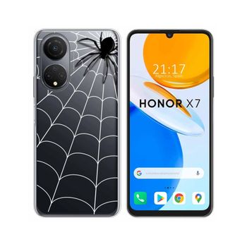 Funda Silicona Transparente Para Huawei Honor X7 Diseño Araña Dibujos