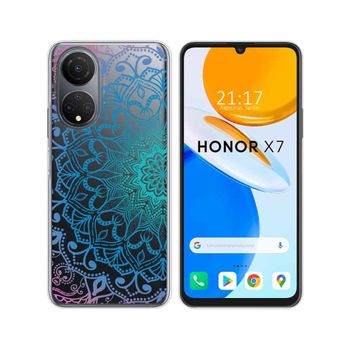 Funda Silicona Transparente Para Huawei Honor X7 Diseño Mandala Dibujos
