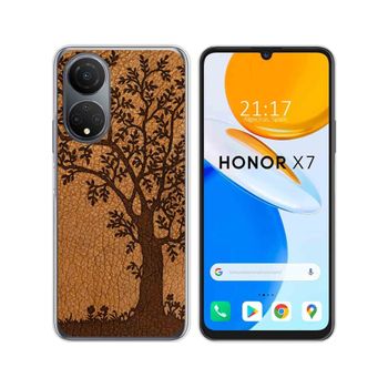 Funda Silicona Para Huawei Honor X7 Diseño Cuero 03 Dibujos