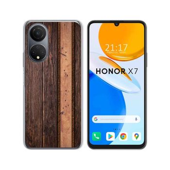 Funda Silicona Para Huawei Honor X7 Diseño Madera 05 Dibujos