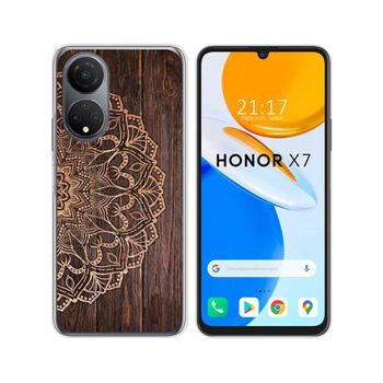 Funda Silicona Para Huawei Honor X7 Diseño Madera 06 Dibujos