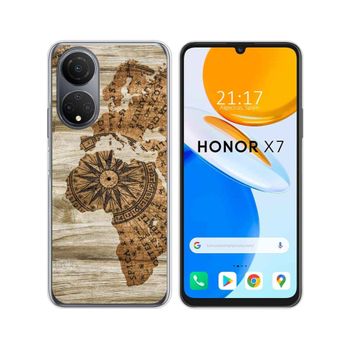 Funda Silicona Para Huawei Honor X7 Diseño Madera 07 Dibujos