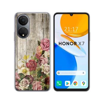 Funda Silicona Para Huawei Honor X7 Diseño Madera 08 Dibujos