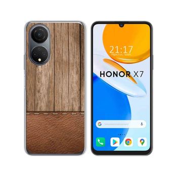 Funda Silicona Para Huawei Honor X7 Diseño Madera 09 Dibujos