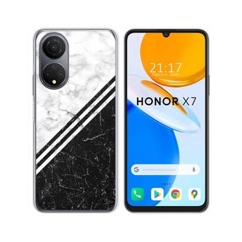 Funda Silicona Para Huawei Honor X7 Diseño Mármol 01 Dibujos