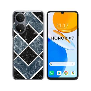 Funda Silicona Para Huawei Honor X7 Diseño Mármol 06 Dibujos