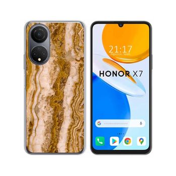 Funda Silicona Para Huawei Honor X7 Diseño Mármol 10 Dibujos