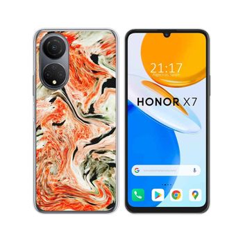 Funda Silicona Para Huawei Honor X7 Diseño Mármol 12 Dibujos