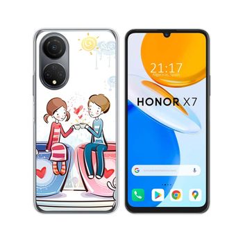 Funda Silicona Para Huawei Honor X7 Diseño Café Dibujos