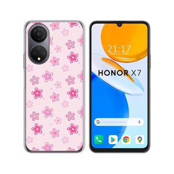 Funda Silicona Para Huawei Honor X7 Diseño Flores Dibujos