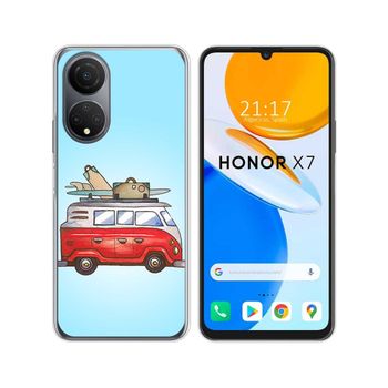 Funda Silicona Para Huawei Honor X7 Diseño Furgoneta Dibujos