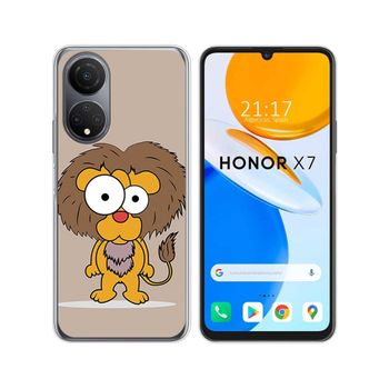 Funda Silicona Para Huawei Honor X7 Diseño Leon Dibujos