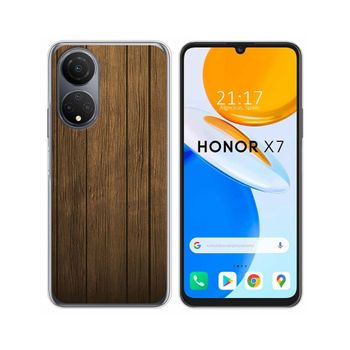 Funda Silicona Para Huawei Honor X7 Diseño Madera Dibujos