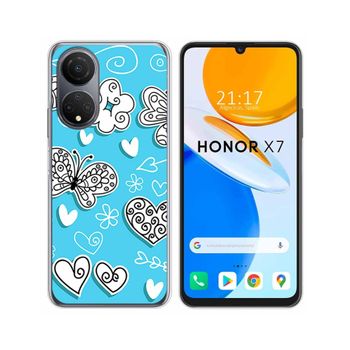 Funda Silicona Para Huawei Honor X7 Diseño Mariposas Dibujos