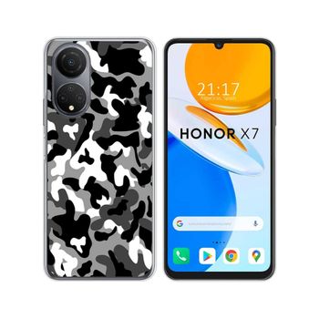 Funda Silicona Para Huawei Honor X7 Diseño Snow Camuflaje Dibujos