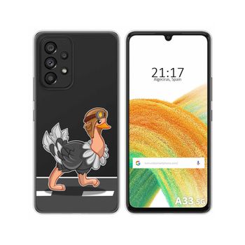 Funda Silicona Transparente Para Samsung Galaxy A33 5g Diseño Avestruz Dibujos