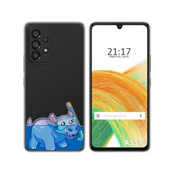 Funda Silicona Transparente Para Samsung Galaxy A33 5g Diseño Hipo Dibujos