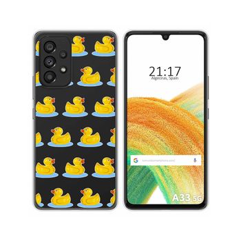 Funda Silicona Transparente Para Samsung Galaxy A33 5g Diseño Pato Dibujos