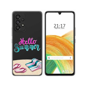 Funda Silicona Transparente Para Samsung Galaxy A33 5g Diseño Summer Dibujos