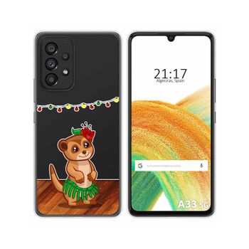 Funda Silicona Transparente Para Samsung Galaxy A33 5g Diseño Suricata Dibujos