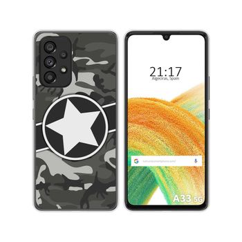 Funda Silicona Para Samsung Galaxy A33 5g Diseño Camuflaje 02 Dibujos