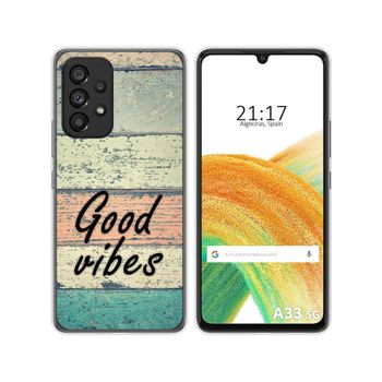 Funda Silicona Para Samsung Galaxy A33 5g Diseño Madera 01 Dibujos