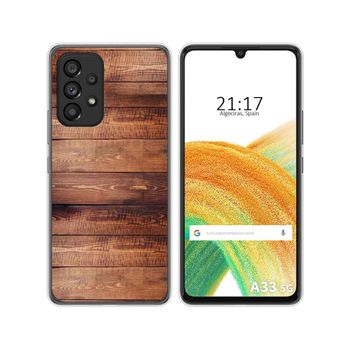 Funda Silicona Para Samsung Galaxy A33 5g Diseño Madera 02 Dibujos