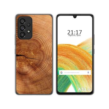 Funda Silicona Para Samsung Galaxy A33 5g Diseño Madera 04 Dibujos