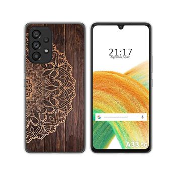 Funda Silicona Para Samsung Galaxy A33 5g Diseño Madera 06 Dibujos