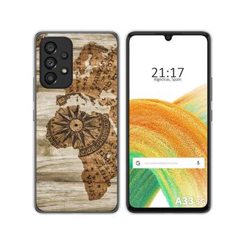 Funda Silicona Para Samsung Galaxy A33 5g Diseño Madera 07 Dibujos